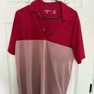 Antigua Red and Pink Polo Shirt Performance Wear